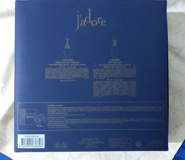 Cofanetto Dior J'adore Eau de Parfum e Lait Sublim