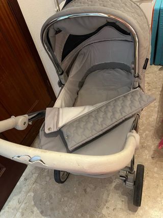 Carro Bebé Bebecar Capazo Gris