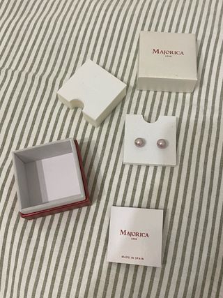 Pendientes Majorica Perla Arcoíris
