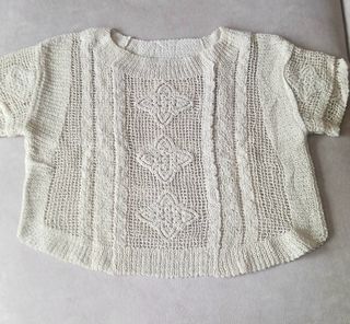 Blusa tejida crop mujer talla S