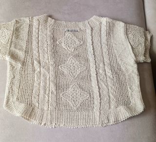 Blusa tejida crop mujer talla S