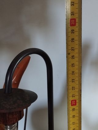 Candeeiro e Cinzeiro Vintage em Madeira