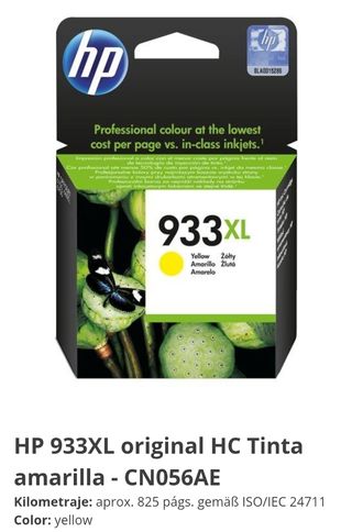 Cartucho Tinta HP 933XL Original Amarilla