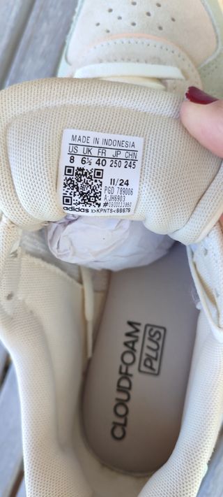 Zapatillas Adidas Beige y Rosa Talla 40
