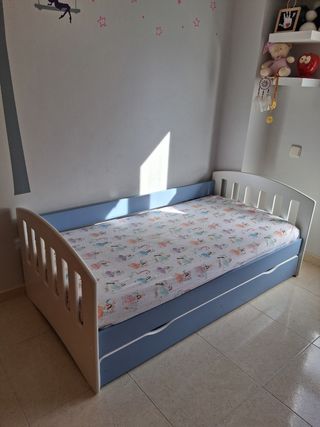 Cama infantil 80x160 cm. incluye colchón viscoelas