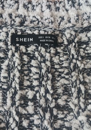 Chaleco SHEIN M/38/10 Negro Blanco