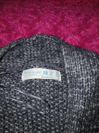 Chaqueta de lana gris talla única