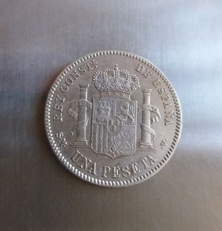 Escasa moneda plata 1 Peseta de 1902