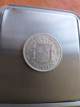 Escasa moneda plata 1 Peseta de 1902