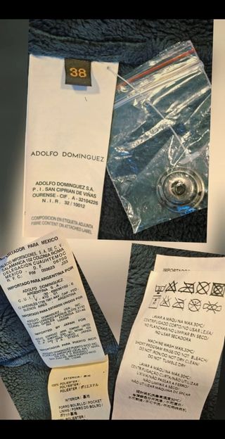 Sofisticada chaqueta t 36/38 efecto piel vuelta