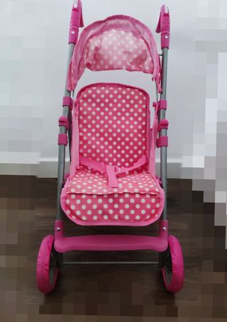 Sillita de muñecas rosa lunares