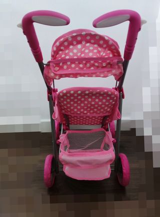 Sillita de muñecas rosa lunares