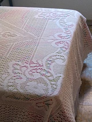 Colcha ganchillo cama individual