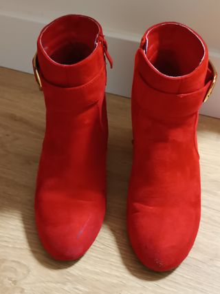 Botines Maripaz rojos talla 36