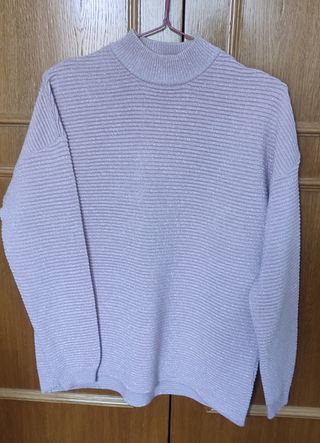 Jersey H&M rosa pálido de lurex brillante