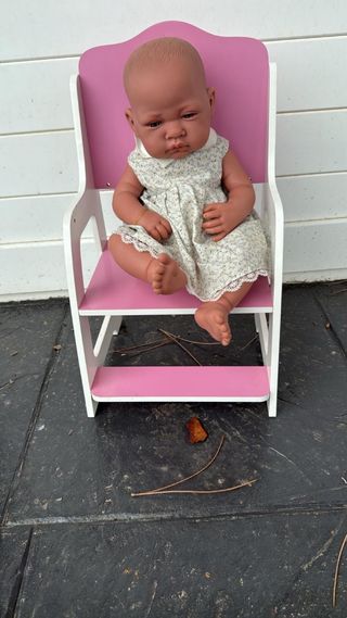 Sillita para muñeca rosa