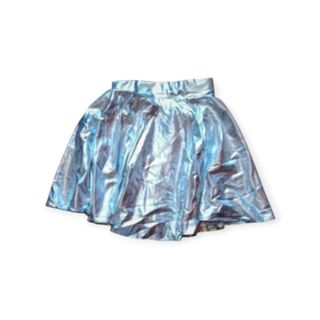 Falda skater plateada metálica talla s ligera 