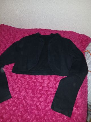 Torera negra manga larga