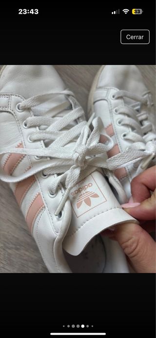 Zapatillas Adidas Blancas y Rosas Talla 40 2/3