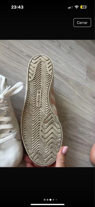 Zapatillas Adidas Blancas y Rosas Talla 40 2/3