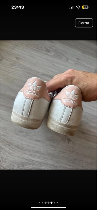 Zapatillas Adidas Blancas y Rosas Talla 40 2/3
