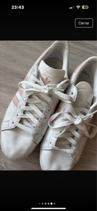Zapatillas Adidas Blancas y Rosas Talla 40 2/3