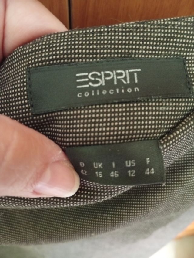 Falda recta gris talla 44