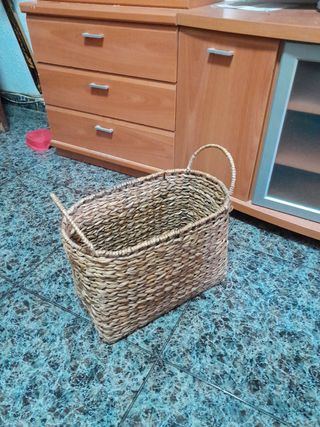 Cesta revistero mimbre