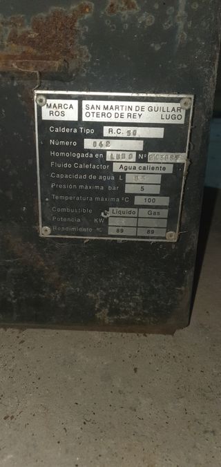 Caldera gasóleo Ross negra/naranja