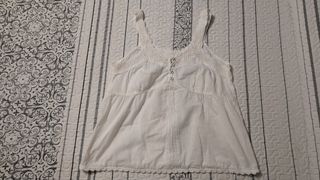 Blusa tirantes blanca con encaje