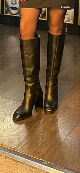 Botas altas Zara negras
