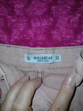 Pull&Bear Mini Falda rosada Talla XS