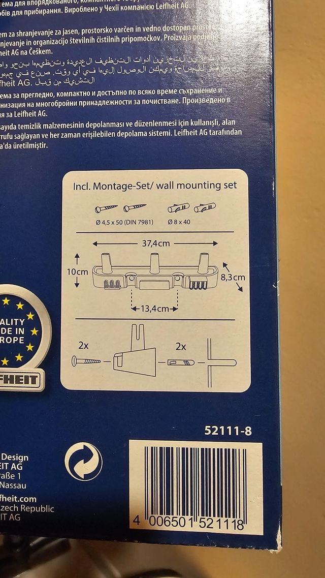 Portascopa Leifheit Organizer Nuovo Imballato