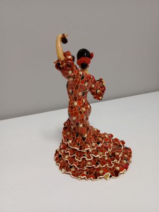 Figura bailaora flamenca cerámica
