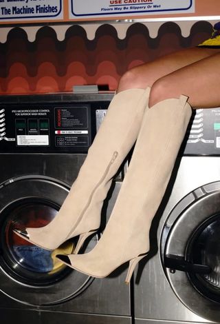 Stivali in pelle,tacco,nero, Jeffrey Campbell,N.40