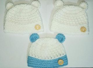 Gorro de crochet infantil búho, ositos