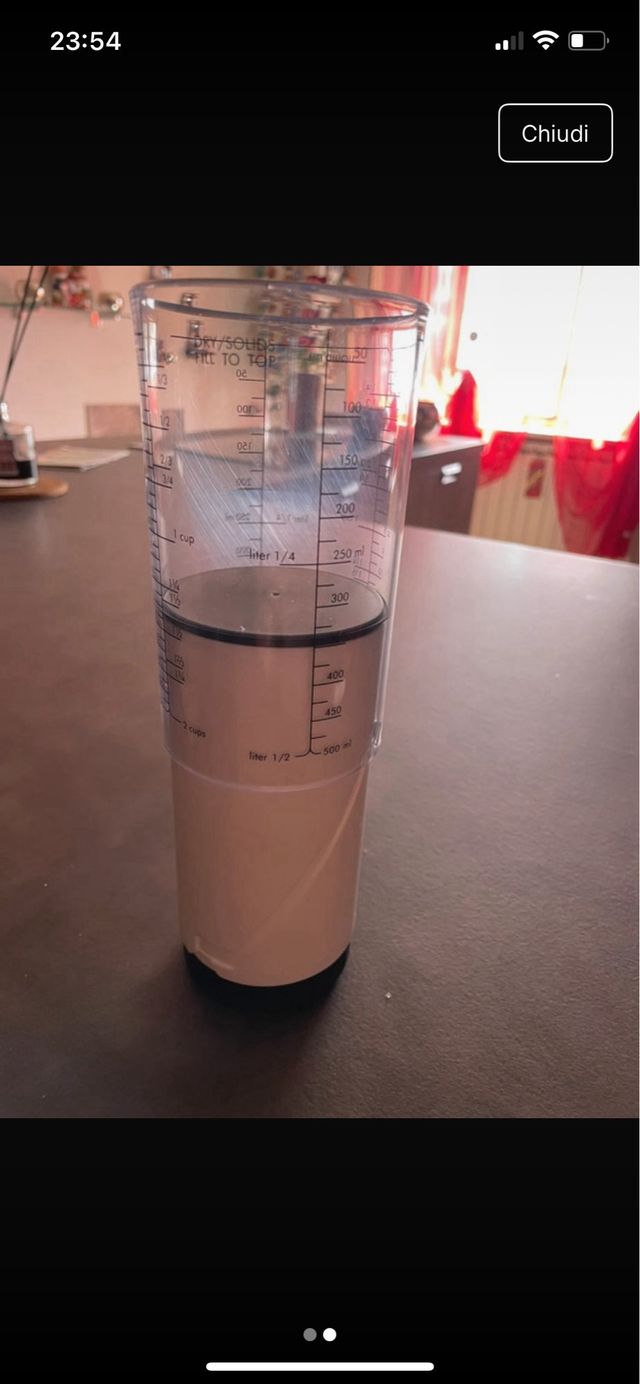 Misuratore cucina manuale trasparente/bianco