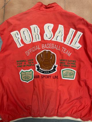 Beisbolera Vintage 90s Roja y Gris USA