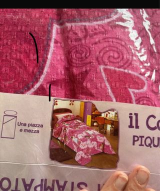 Copriletto piquet e lenzuola Violetta