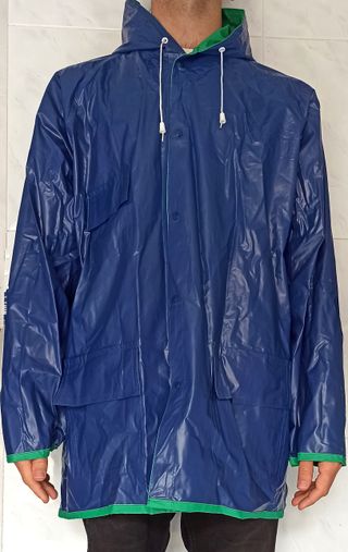 Chubasquero reversible verde - azul