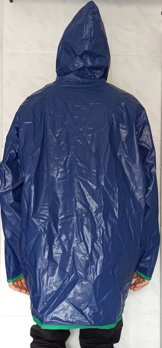 Chubasquero reversible verde - azul