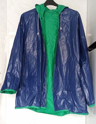 Chubasquero reversible verde - azul