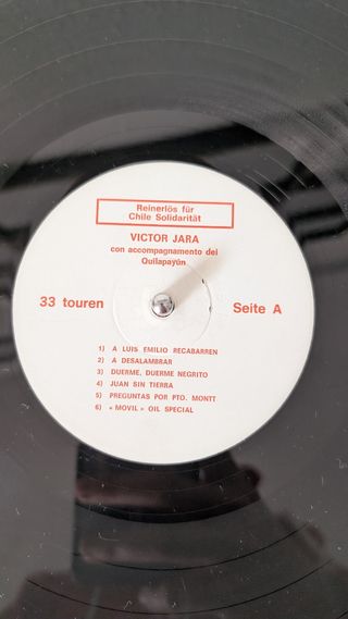 Vinilo Víctor Jara ed alemana