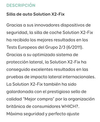 Silla de auto Cybex Solution X2-Fix
Grupo 2/3