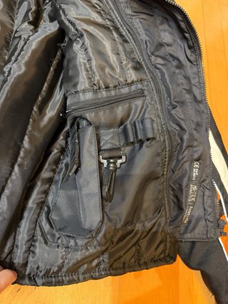 Chaqueta moto negra y naranja talla S