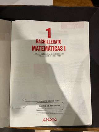 Matemáticas I.