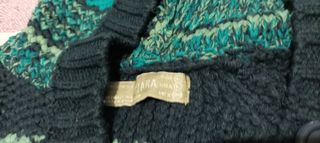 Jersey Zara Talla L Multicolor Tonos Azules, verde