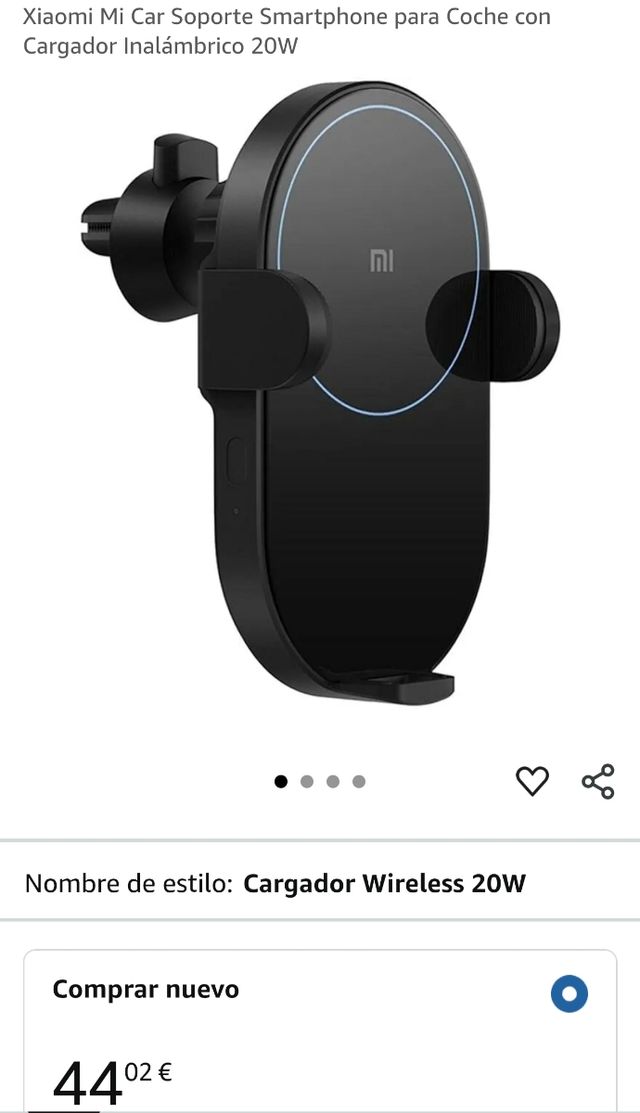 Soporte Coche Xiaomi Carga Inalámbrica Móvil