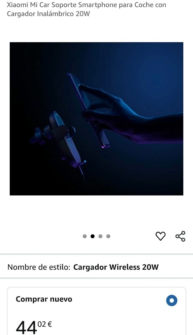 Soporte Coche Xiaomi Carga Inalámbrica Móvil