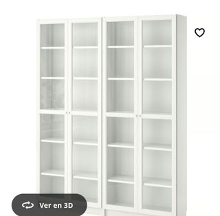 Estantería Ikea Blanca con Puertas de Cristal